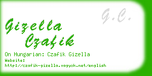 gizella czafik business card